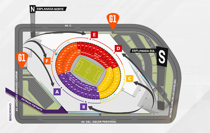 Portões de Acesso Mineirão Portões de Acesso Mineirão