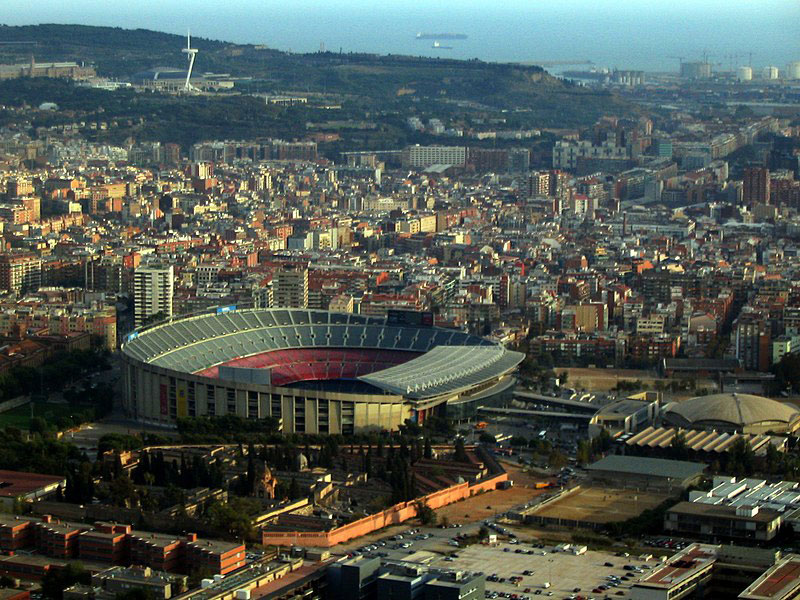 Estádio do Barcelona Imagem Aérea Estádio do Barcelona Imagem Aérea