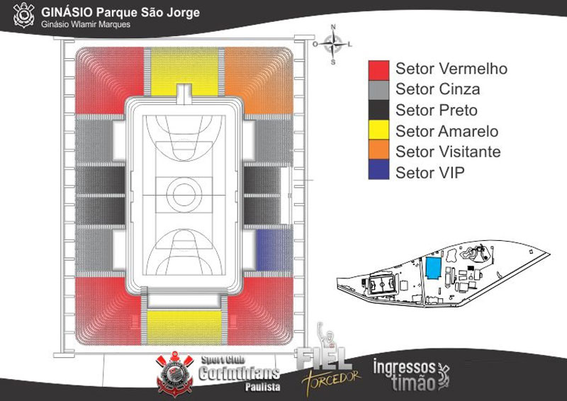 Estádio Parque São Jorge Setores Estádio Parque São Jorge Setores