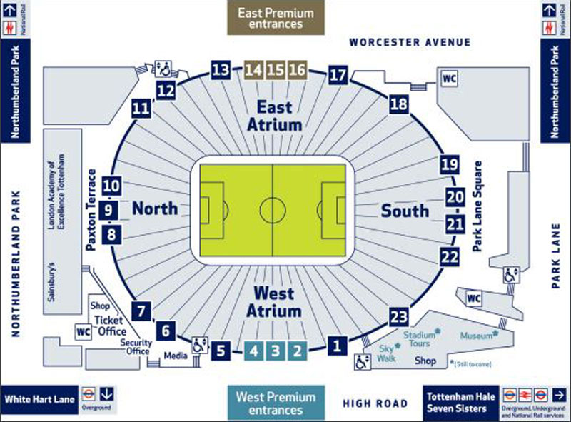 Tottenham Hotspur Stadium Setores Tottenham Hotspur Stadium Setores