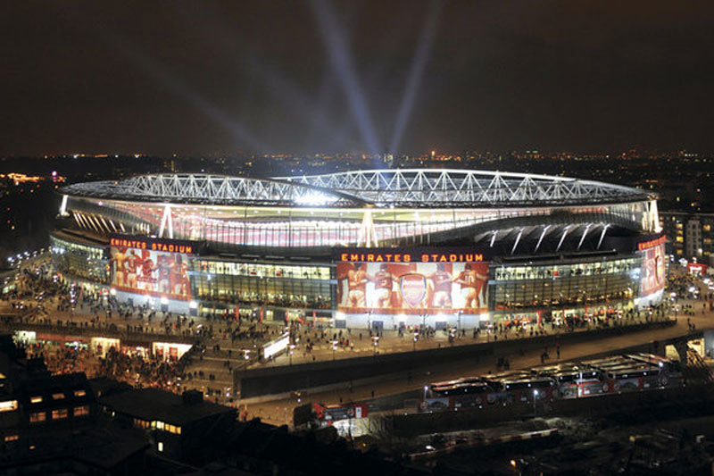 Estádio Emirates Imagem Noturna Estádio Emirates Imagem Noturna