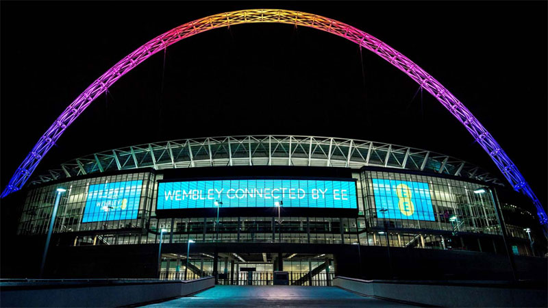Estádio de Wembley Vista Noturna Estádio de Wembley Vista Noturna